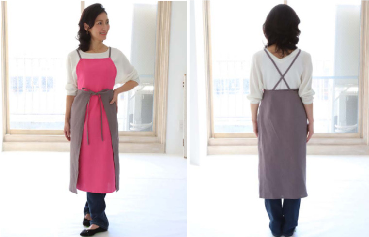 eleganceNATUR-linen-by-color-apron-magenta-of-elegance